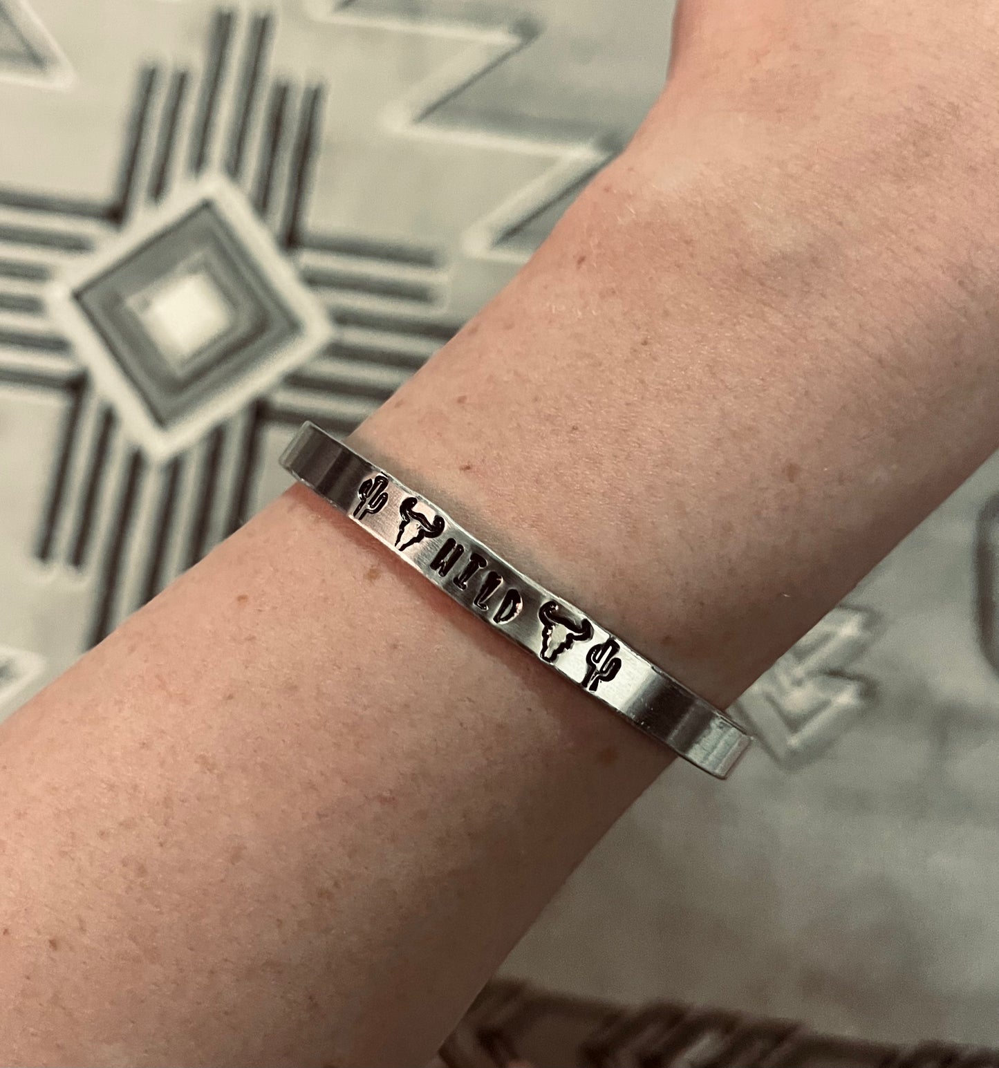 Metal Stamped Cuff Bracelet